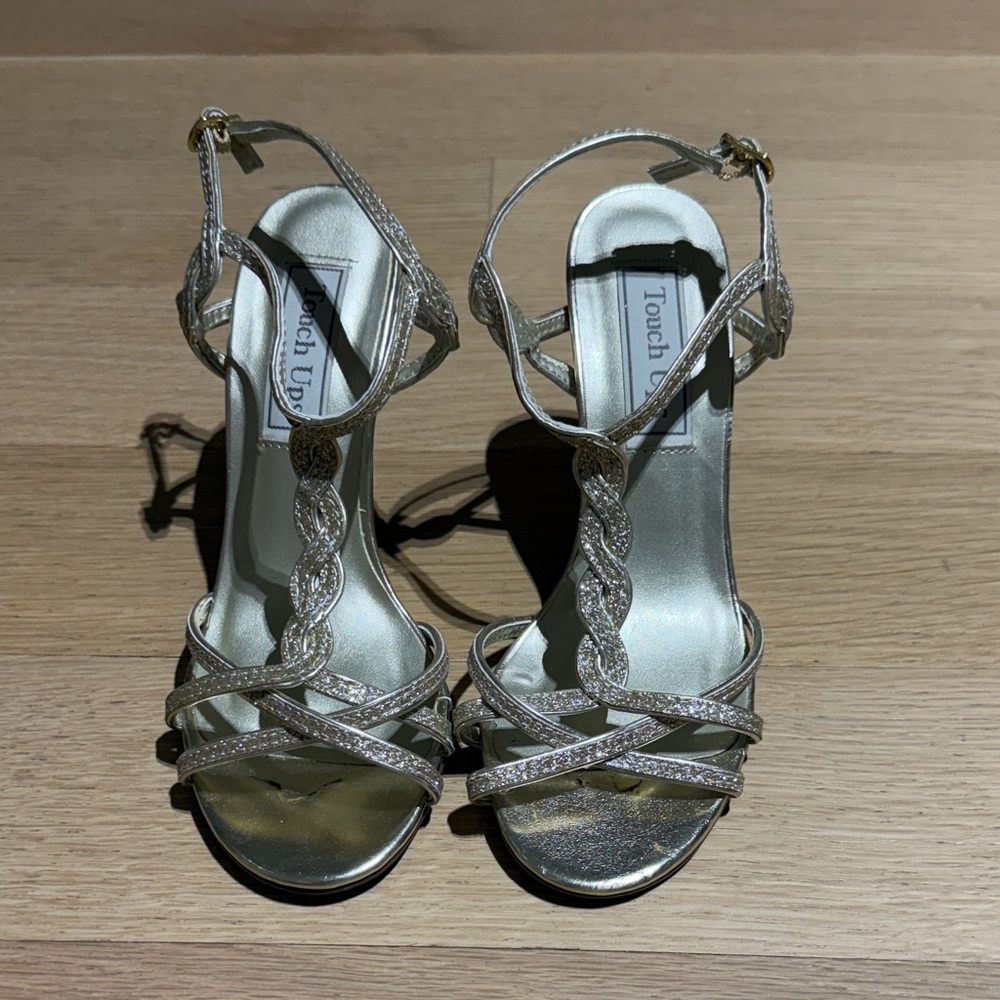 Touch Ups Glittering Silver Heels